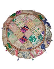  Indian Round Ottoman Vintage Patchwork Pouf Cotton Floor Pouf Floor D�cor Cousi