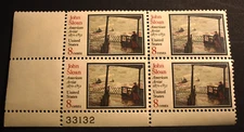 1971 US Stamps Scott# 1433 - Plate Block 4 - John Sloan - MNH/VF