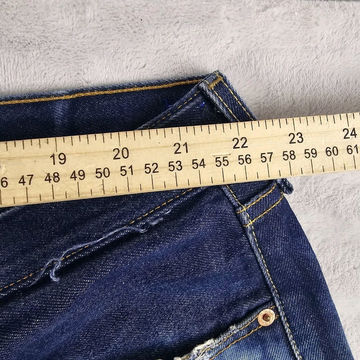Vintage LEVIS 501 XX Jeans Mens 44x31 Acid Wash Button Fly Blue