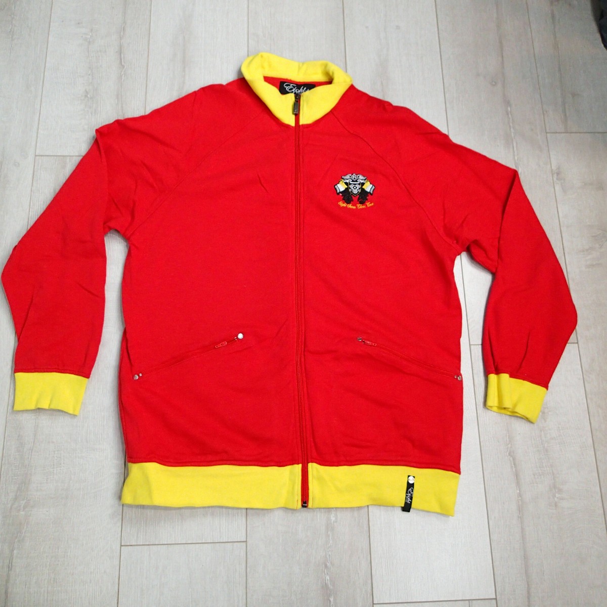 IHATEEIGHT ジャケット　DOITUMOCOITUMO EIGHT 732 TRACK JACKET sz L red zip motor club yellow | eBay