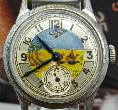 Watch Vintage Hand Painted Dial Unique Pobeda 50's ARTWORK USSR Retro Soviet  