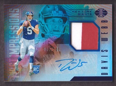 2017 Panini Illusions Football Trading Cards Blue Parallel: Pick From List