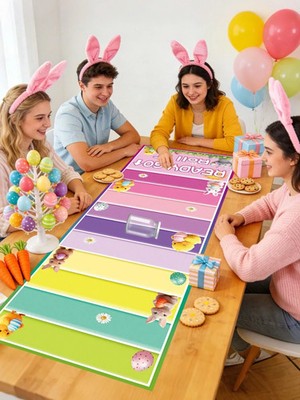 Ostern Roll It Spielbrett Kinder Party Tischspiel Hase Ei Familie Aktivität