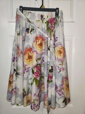 Summer Spring Midi Floral Skirt