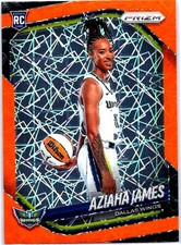 2025 Panini Prizm WNBA #141 Aziaha James Orange Velocity Prizms