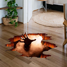Halloween Wall Decals 3D Floor Wall Ceiling Stickers, Ghost Hand Scratching Wall