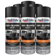 Duplicolor TB101 (6-Pack), Auto Trim & Bumper Paint, Black, 11 oz Aerosol