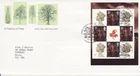 GB Stamps First Day Cover Booklet Pane W83a  from DX26 A Treasury of Trees 2000
