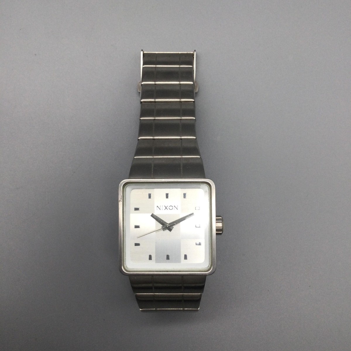 Nixon The Quatro Mens Watch 36mm Square Stainless Steel New 