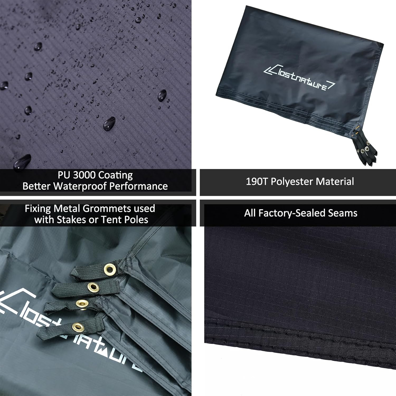 Tent Footprint - Waterproof Camping Tarp, Heavy Duty Tent Floor Saver, Ultraligh