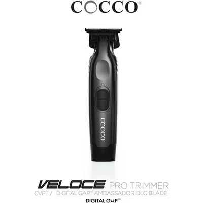 Cocco Veloce Pro Cordless Trimmer Digital Gap Ambassador DLC Blade Edger | Black