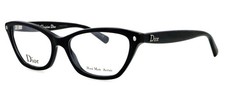 New CHRISTIAN DIOR CD3225 29A 53mm Black Silver Cat Eye Eyeglasses Frames Italy