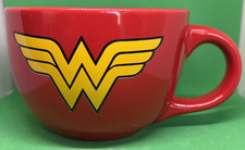 DC Wonder Woman Large 24 Oz Ceramic Coffee Mug/Cup Soup Bowl w/ WW Logo 