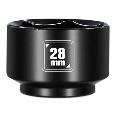 BLACKROBOT 28mm Low Profile Oil Filter Socket, 3/8'' Drive 6-Point 28mm, Black 