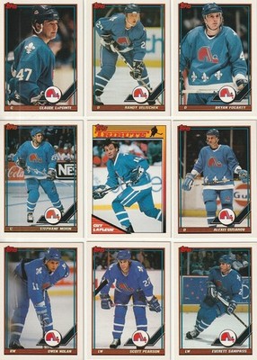 (22) 1991-92 Topps Quebec Nordiques (Complete Team Set) Nordiques