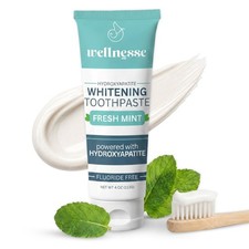 Wellnesse Hydroxyapatite Toothpaste, Fluoride Free, 4 Ounce Pack of 1