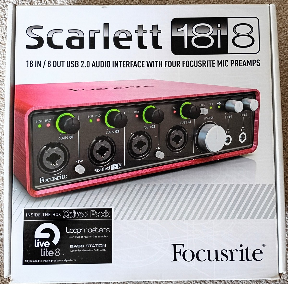 Focusrite Scarlett 18i8 (2nd Gen) 18 Channel USB Audio