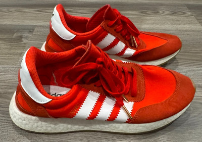 Adidas I-5923 Iniki Sneakers Men's Red Boost Shoes Size 9.5 Light Wear