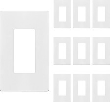 ENERLITES Screwless Decorator Wall Plate Child Safe Outlet Cover, 10 PACK