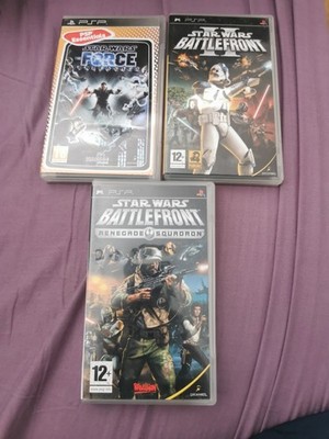 Star Wars Konvolut x3 Sony PSP Videospiele, Battlefront 2, Unleashed, Renegade
