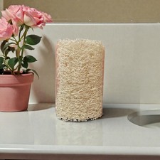 Natural Rose Loofah Soap-Handmade Exfoliating Pumpkin Fiber Bar