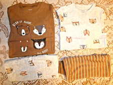 NEW CARTER'S Boys 3T Animal L/S Pajamas 4 pc Set NWT