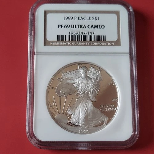 U.S. Mint 1999 American Eagle 1oz Silver Proof NGC PF69 Ultra Cameo
