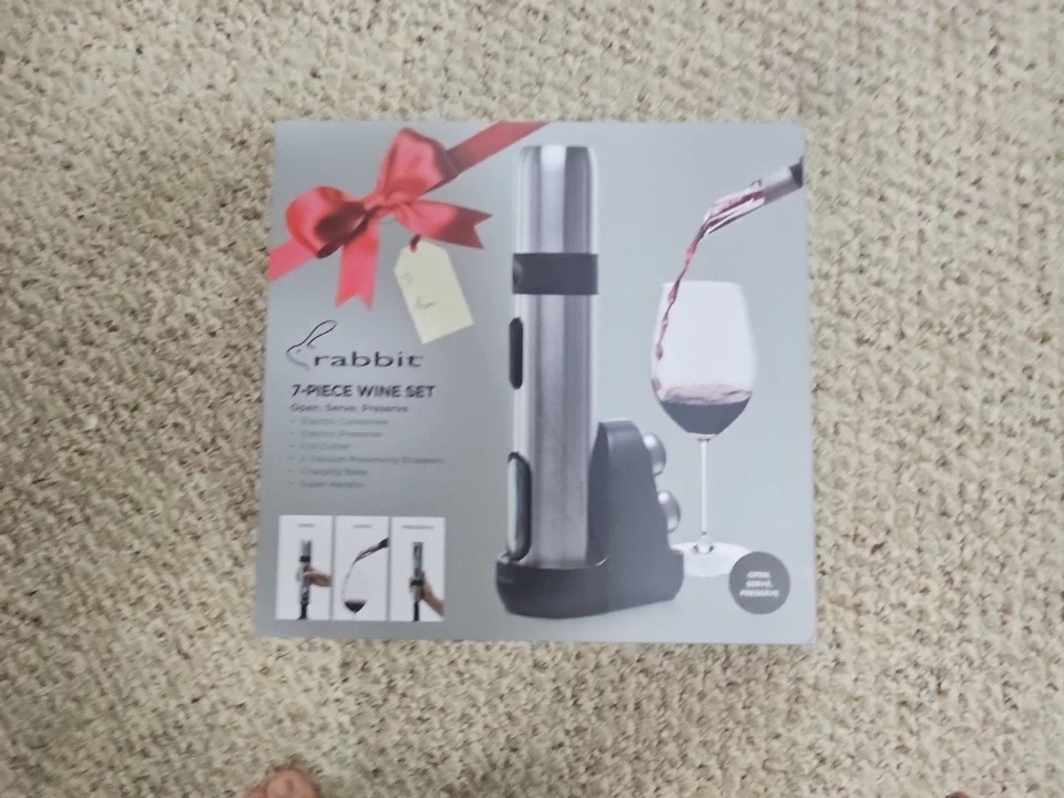 Rabbit 7-Piece Electric Wine Opener Set with Corkscrew, Aerator, and More - Image 2 of 3