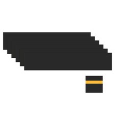 6-Pack Name Plate Engraving Blanks 1.3mm Thick 10x2 Inch Black/Yellow
