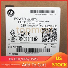 NEW Allen Bradley 25B-A2P5N104 PowerFlex 525 0.4KW(0.5HP) AC Drive 25B-A2P5N104