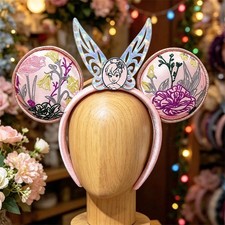 Disney Parks Limited Paris Pink Tinkerbell Fairy Minnie Mouse Ears Headband NWT