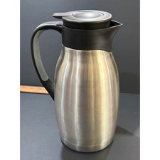Stainless Steel Thermal Coffee Carafe Black Handle Vacuum Insulated Server