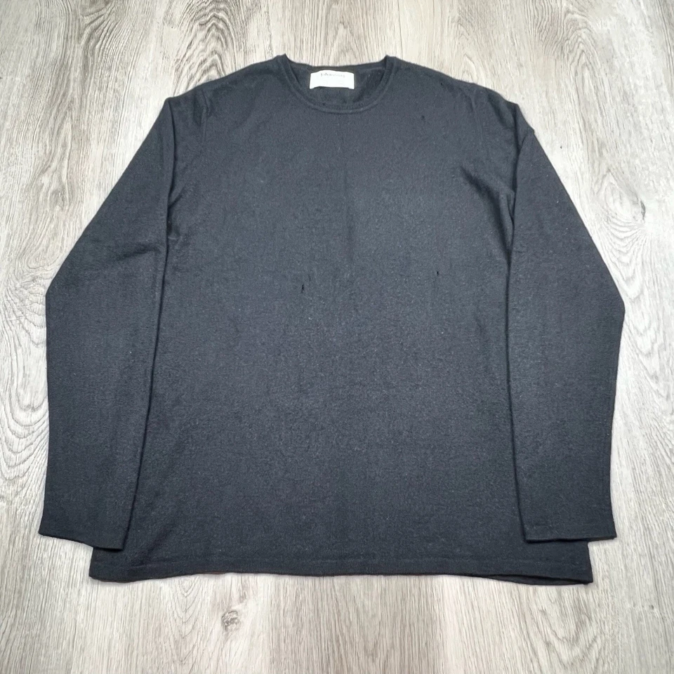 Johnstons Of Elgin Crewneck Pullover Cashmere Sweater Men’s Size 40”/102cm Black - Image 2 of 4