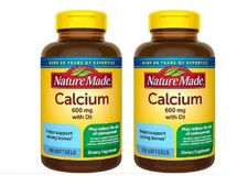 2Nature Made Calcium 600 mg with Vitamin D3 100 Softgels Bone Support Supplement