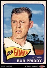 1965 Topps #482 Bob Priddy Giants 6 - EX/MT
