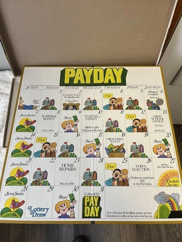 Vintage 1970’s PAYDAY Board Game COMPLETE Parker Brothers Ages 8+ Pay Day