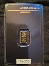 Argor-Heraeus Kinebar® Swiss 1g .9999 Pure Gold Bar Sealed