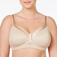 Playtex Full Figure 18 Hour Sleek  Smooth Wireless Bra Size 44C Nude 4803
