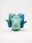 Vintage Van Briggle  Pottery Ram Head Sheep Ming Blue Teal/Turquoise Signed Rare