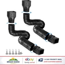 Rain Gutter Downspout Extender Set, Adjustable Length for Effective Drainage
