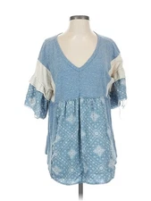 GiGio Women Blue Short Sleeve Blouse S