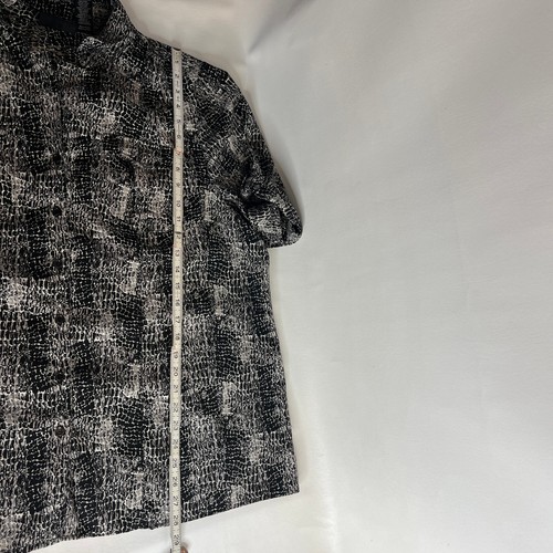 Maggie Barnes Womens Button Up Shirt Blouse Top Size 1X Black Snake Animal Print - Picture 8 of 8
