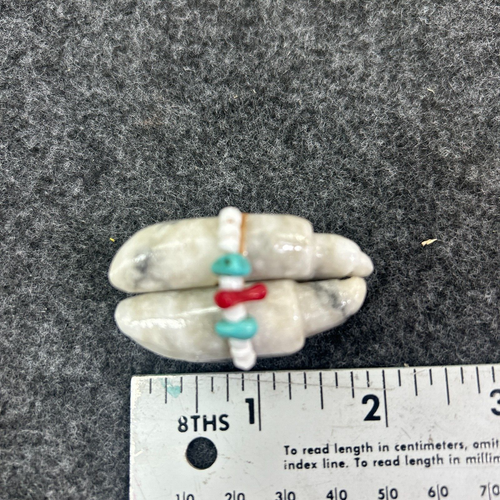Zuni Fetish Carving Italian Alabaster 2 Eagle bundle by Ed Lementino - Picture 7 of 8
