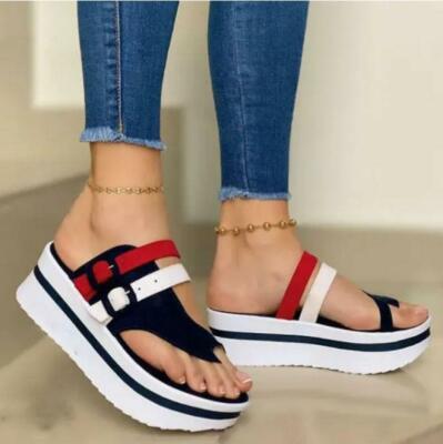 Sandalias De Cuña Con Plataforma De Verano Para Mujer Zapat Sandalias De Cuña Con Plataforma De Verano Para Mujer Zapat