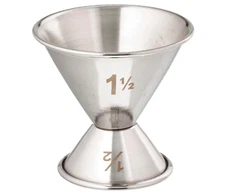 Japanese-Style Jigger Stainless Steel 1/2 oz x 1 1/2 oz J212 American Metalcraft