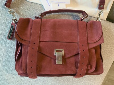 PROENZA SCHOULER Suede Medium PS1 Satchel Midnight Plum | eBay