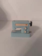 1989 Vintage Barbie Wind Up Sewing Machine Turquoise Works 