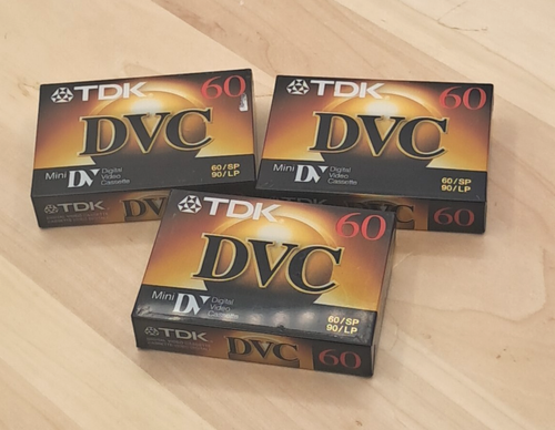 TDK DVM 60 Minutes Mini Digital Video Cassette Tapes DVM60ME New Sealed X3