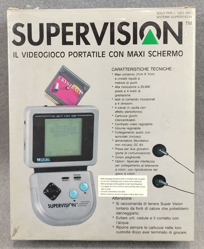 SUPERVISION WATARA CONSOLE PORTATILE 8 BIT NEW VINTAGE PAL WATARY TIPO GAMEBOY - Foto 2 di 12