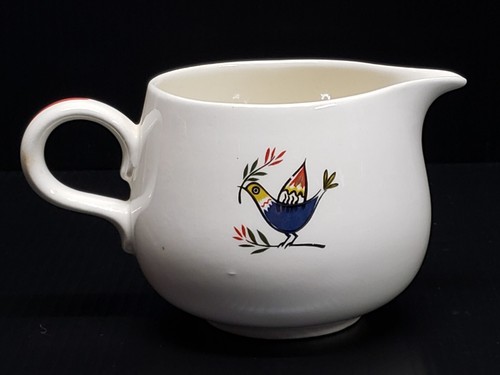Homer Laughlin RHYTHM AMERICAN PROVINCIAL Ceramic Creamer Bird Heart - Picture 3 of 9